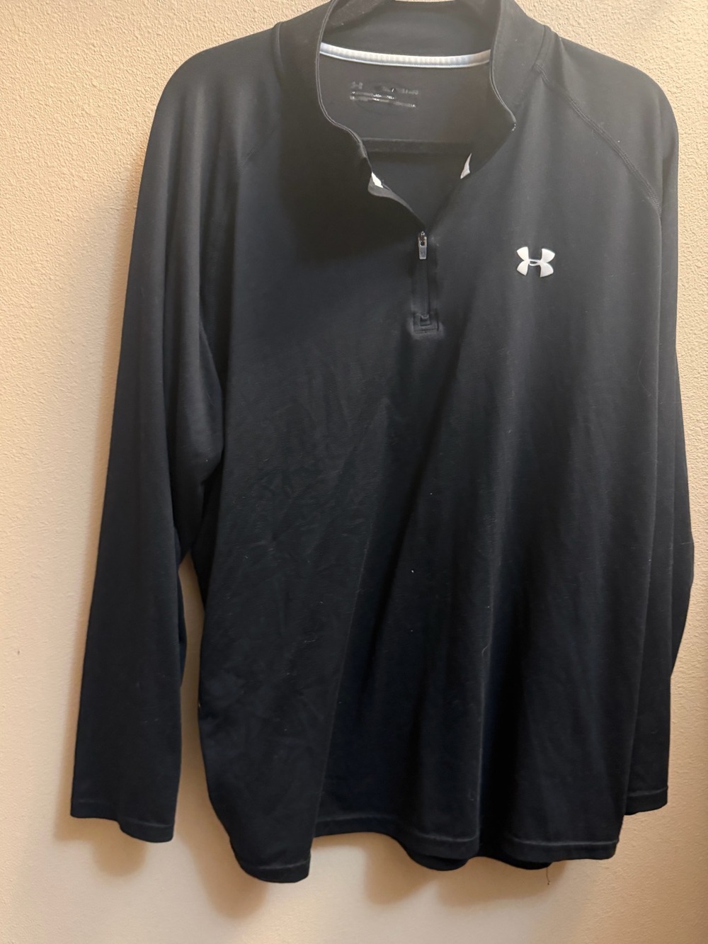 UNDER ARMOUR Men’s Black Light Weight Quarter Zip Pullover Size XXL Athletic - Picture 11 of 14